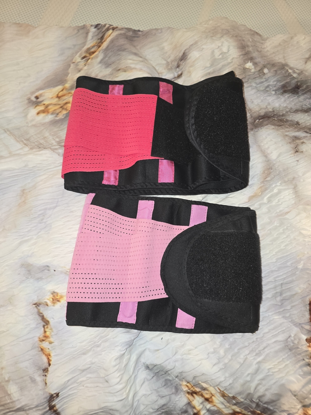 Ladies Pink & Hot Pink Adjustable Waist/Back Support Wraps
